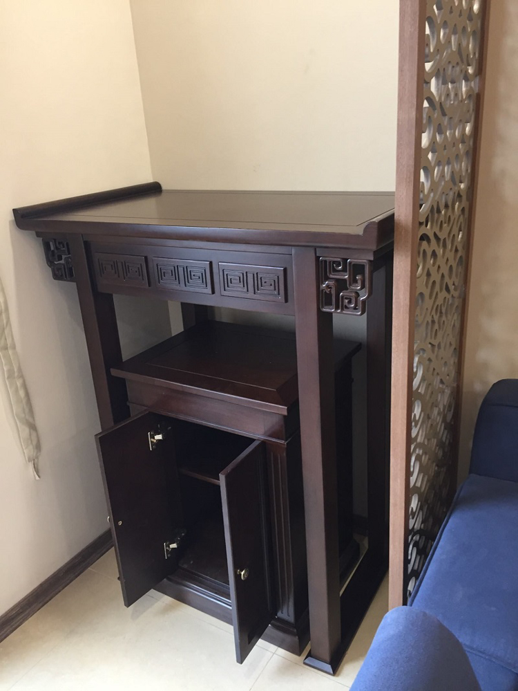 Thiết kế tủ thờ đứng gỗ tần bì - gỗ sồi